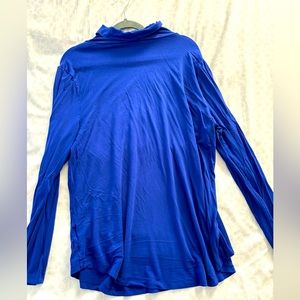 Blue turtle neck